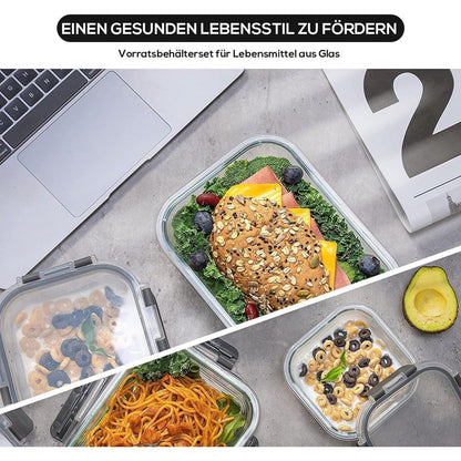 Vorratsbehälter aus Glas, luftdicht, BPA-frei, 10er Set