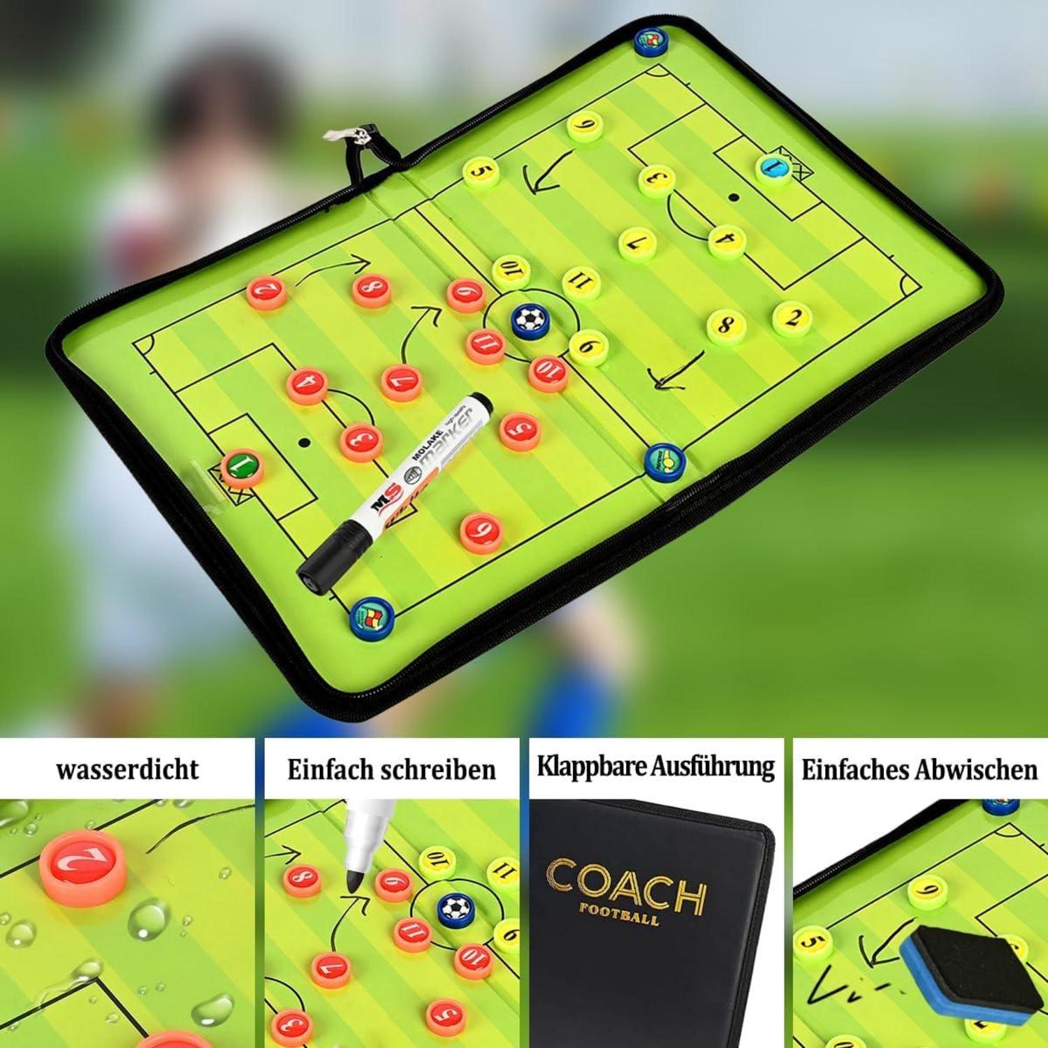 Fußball Taktikmappe mit klappbarem Coach