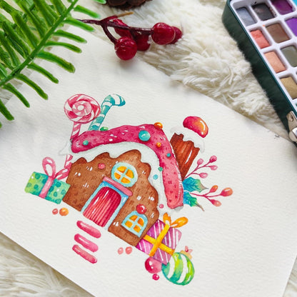 Artecho Aquarellfarben Set 50 Farben Tragbarer Box inkl. 4