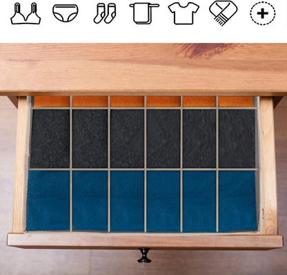 Socken- und Unterwäsche-Aufbewahrungsboxen 3er Set Organizer - Grau