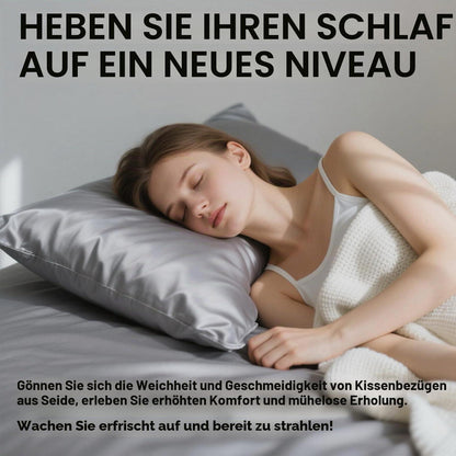 Seidenkissenbezug-Set 2er-Pack, Fliedergrau, 50x66cm