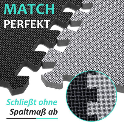 Bodenschutzmatte Fitness 48er Set Puzzlematte Eva rutschfest