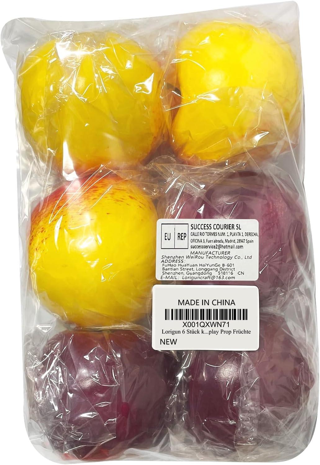 Künstliche rote Äpfel Deko 6 Stück lebensecht Faux Früchte Display