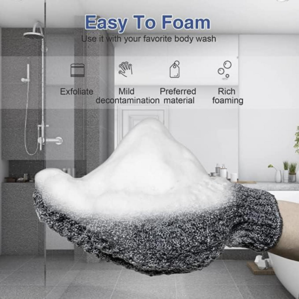 Peeling-Handschuhe 6 Paar Körperpeeling Schwamm Luffa-Waschlappen