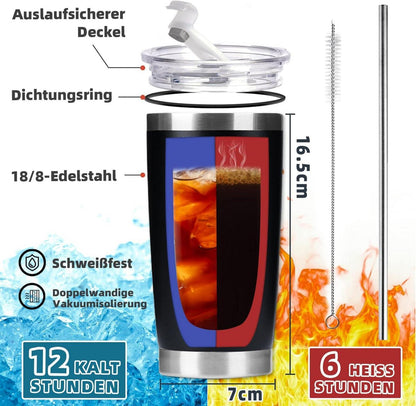 Lustiger Thermobecher Edelstahl Opa Geschenk Enkel 600ml