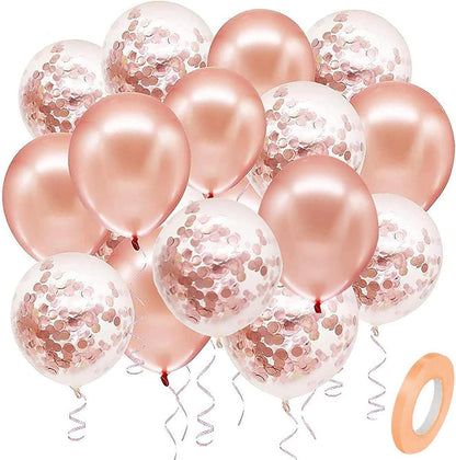 Luftballons Geburtstag Party 50 Stück Roségold Konfetti 12 Zoll