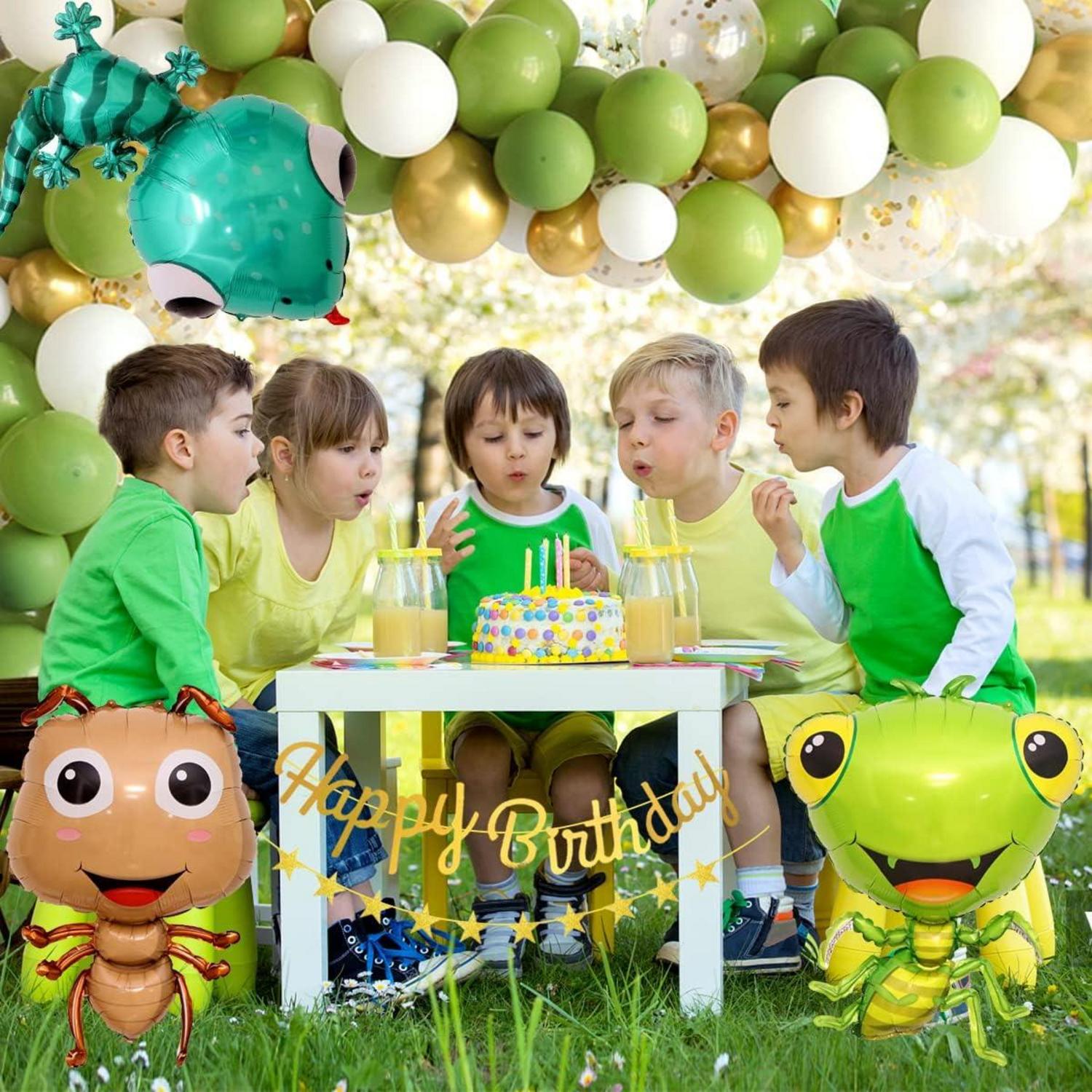 Dschungel Geburtstagsdeko 2 Jahre Waldtiere Luftballons Happy Birthday für