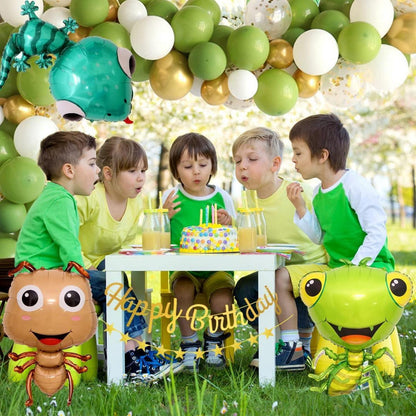 Dschungel Geburtstagsdeko 2 Jahre Waldtiere Luftballons Happy Birthday für