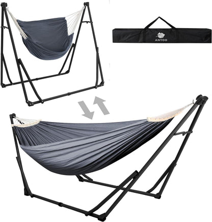 Anyoo Hängematte Hängesessel klappbares Gestell Set Outdoor Indoor
