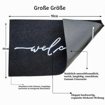 Fußmatte 90x60 cm - Rutschfest & Schmutzfangend für Innen & Aussen