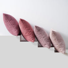 Topfinel Kissenbezug 50x50 Rosa 4er Set Cord Kissenhülle