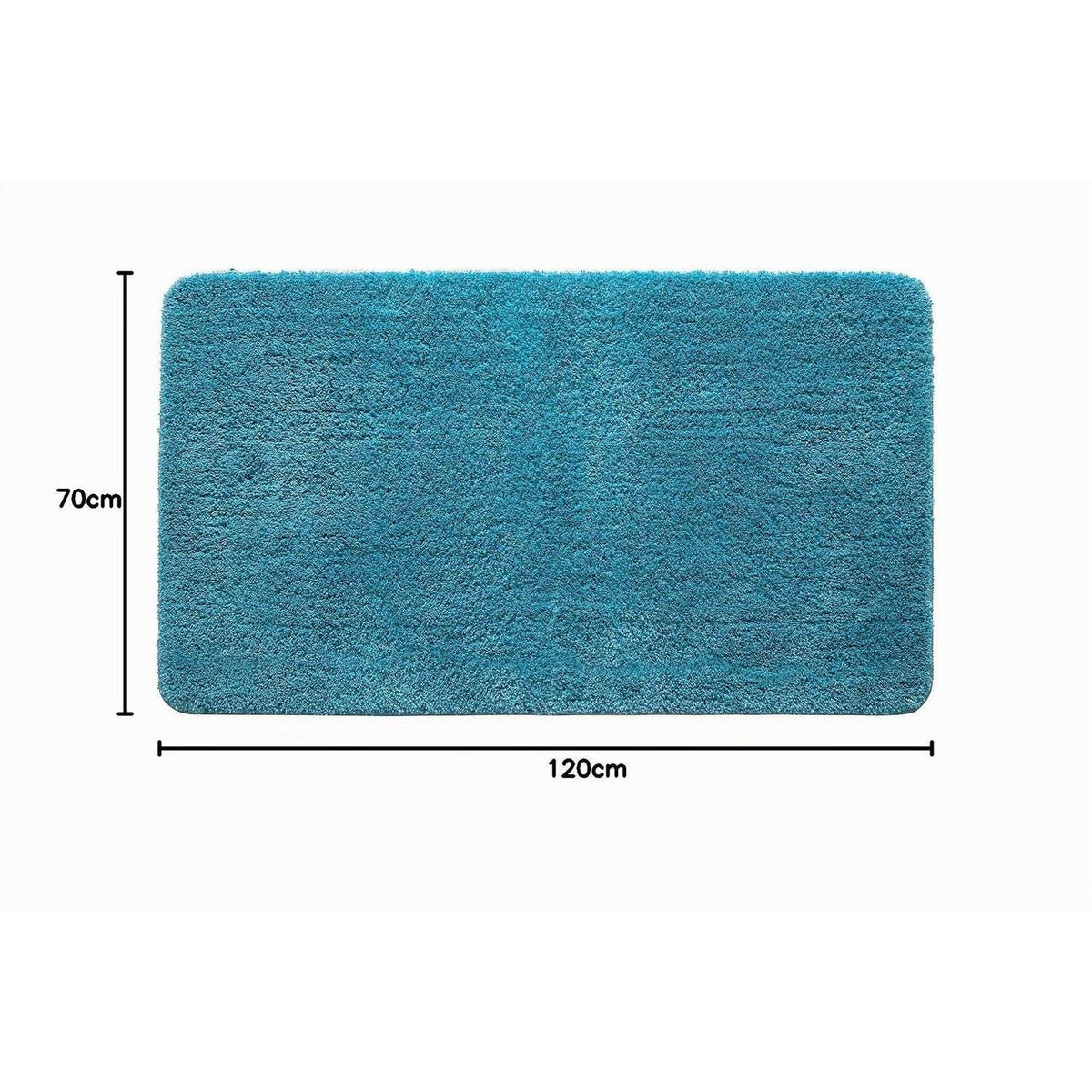 Badematte rutschfest Türkis 70x120 cm - Mikrofaser Fußmatte