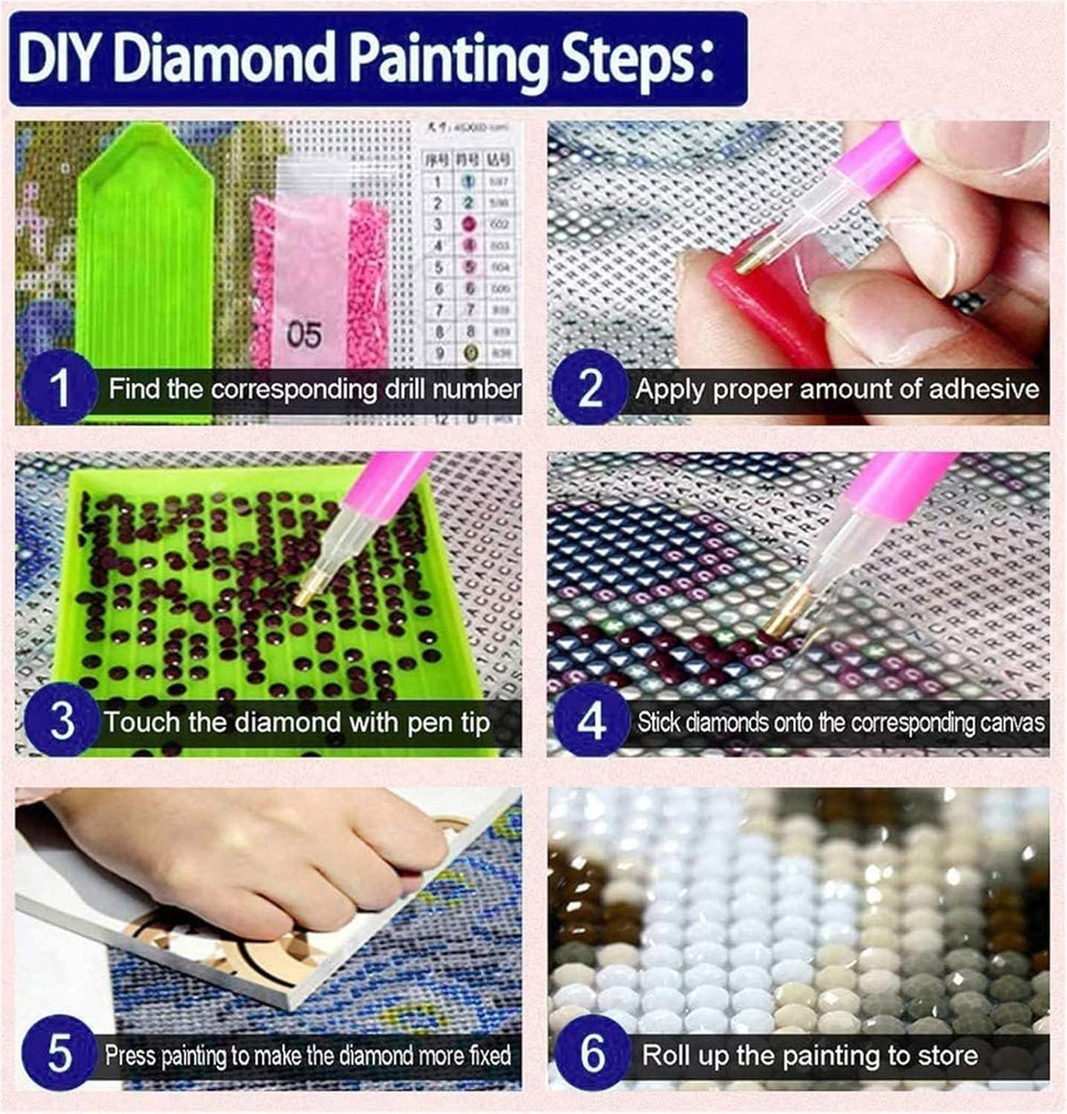 Trayosin 5D Diamond Painting Wandkunst Blumen Lila XXL Full Drill Set 100x40cm