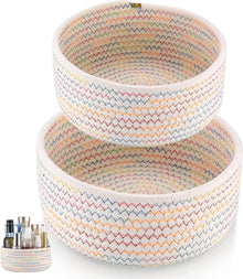 Geflochtener Aufbewahrungskorb 2er Set Baumwollseil Organizer