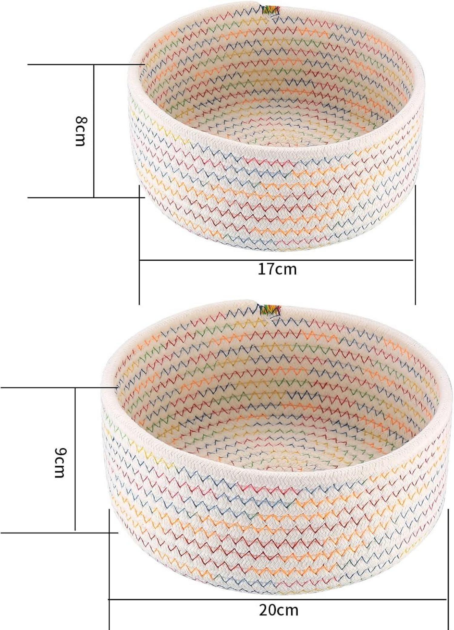 Aufbewahrungskorb Baumwollseil 2er Set Organizer