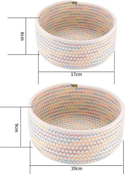 Aufbewahrungskorb Baumwollseil 2er Set Organizer
