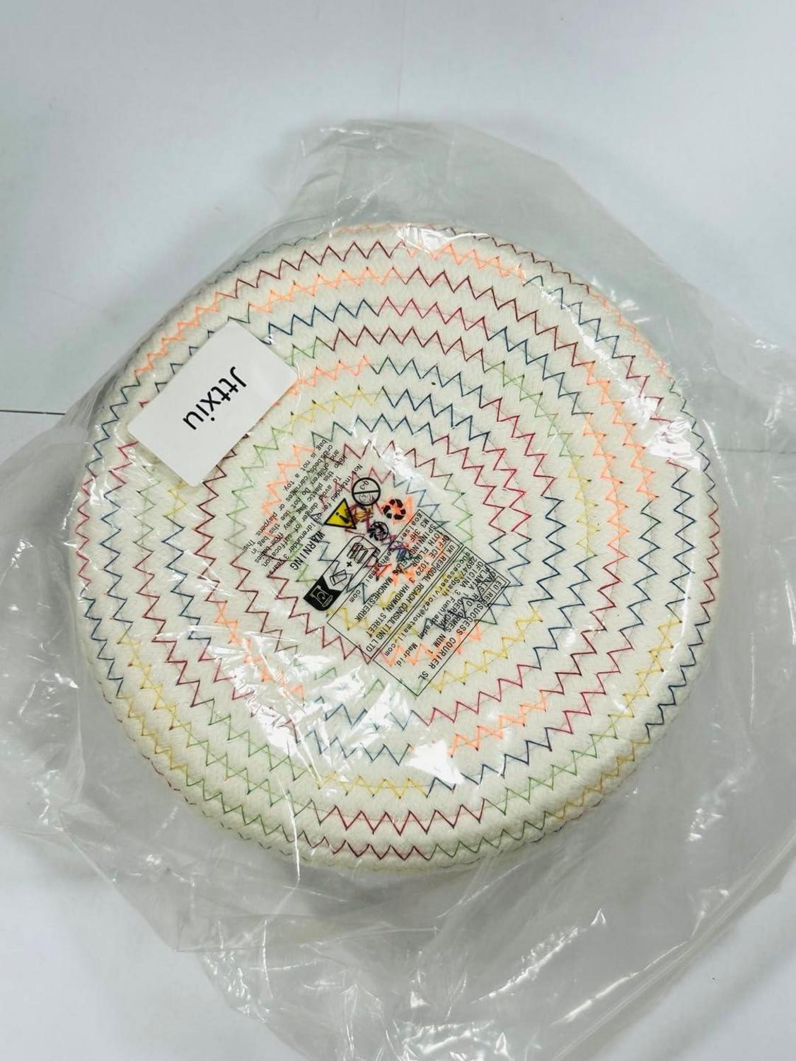Aufbewahrungskorb Baumwollseil Geflochten 2er Set - Kinderzimmer Organizer in Farbe