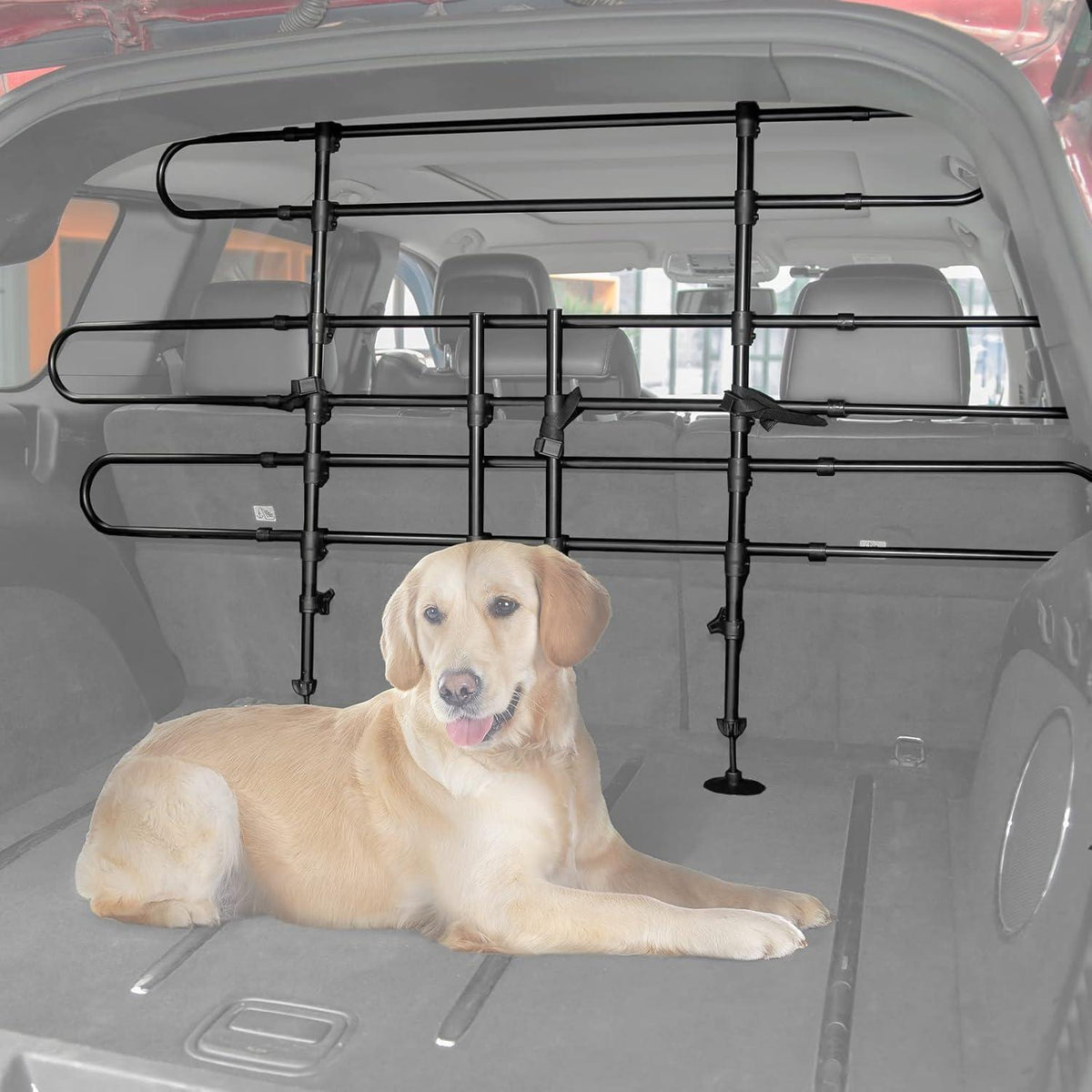 Verstellbares Hundegitter für den Kofferraum, Aluminium
