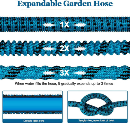 Flexibler Gartenschlauch 15m mit Messinganschluss & 10