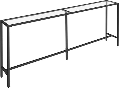 Langer Konsolentisch aus gehärtetem Glas moderner Beistelltisch