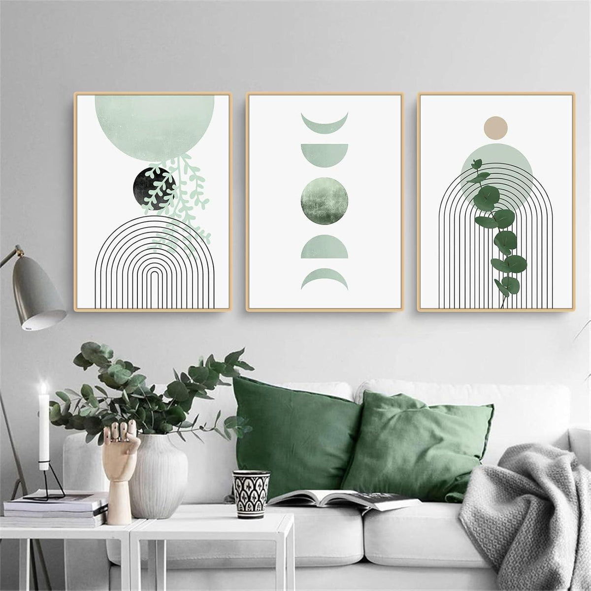 Bohemian Poster Set Grüne Pflanze Moderne Wandbilder Wohnzimmer Schlafzimmer