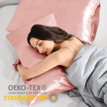 Vielit 2er Set Satin Kissenbezug 50x70 Rosa Haarpflege