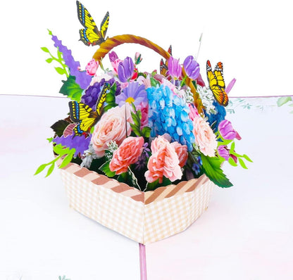 Heyu-Lotus 3D Pop Up Blumen Geburtstagskarte Frau inkl. Umschlag