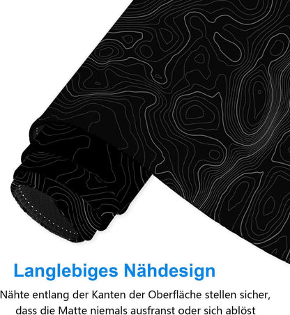Gaming Mauspad XXL 900x400mm Artistic Curve Ultra-glatte Oberfläche Rutschfeste Unterseite langlebige genähte Kanten