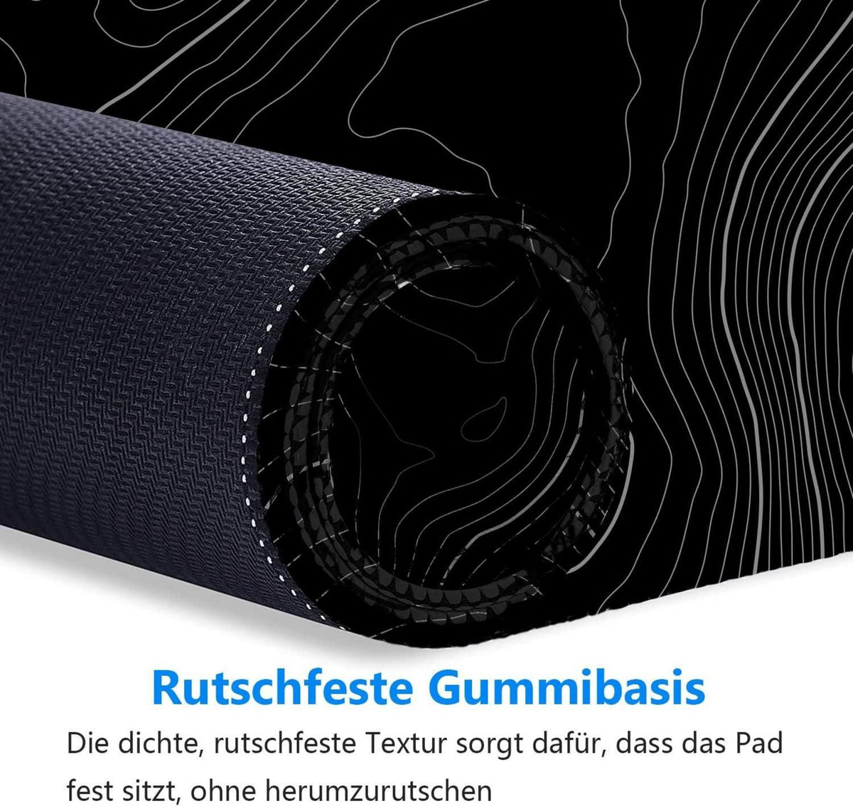 Gaming Mauspad XXL 900x400mm Artistic Curve vernähte Kanten rutschfest