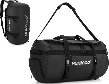 Sporttasche Schwarz 30L Reisetasche Klein mit Schuhfach & Schultergurt