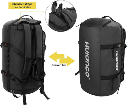 Sporttasche Schwarz 30L Reisetasche Klein mit Schuhfach & Schultergurt