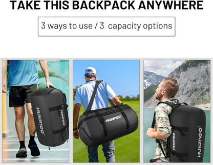 Sporttasche 30L Reisetasche mit Schuhfach & Schultergurt Schwarz