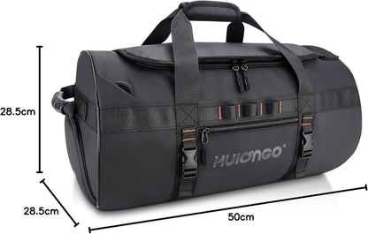 Sporttasche 30L Schwarz Reisetasche Weekender Herren Damen mit Schuhfach