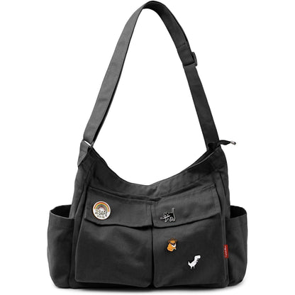 Captain Blues Canvas Messenger Bag Große Umhängetasche mit