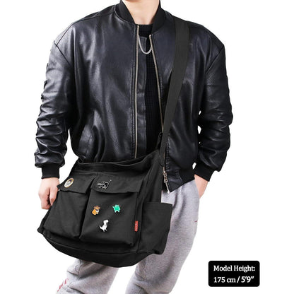 Captain Blues Canvas Messenger Bag Große Umhängetasche mit