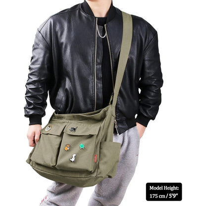 Canvas Crossbody Bag Umhängetasche Schultertasche Tote Hobo