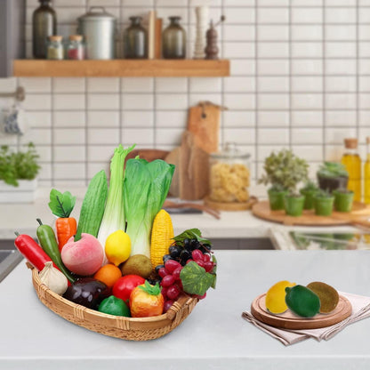 Woration 18 Stück Künstliche Früchte Gemüse Set Realistisch
