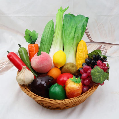 Woration 18Stück Künstliche Früchte Obst Gemüse Realistisch Dekoration