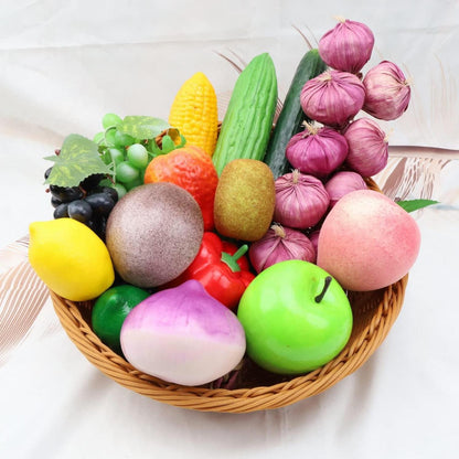 15 Stück Lebensechte Gefälschte Obst Gemüse Set Fotografie Dekoration