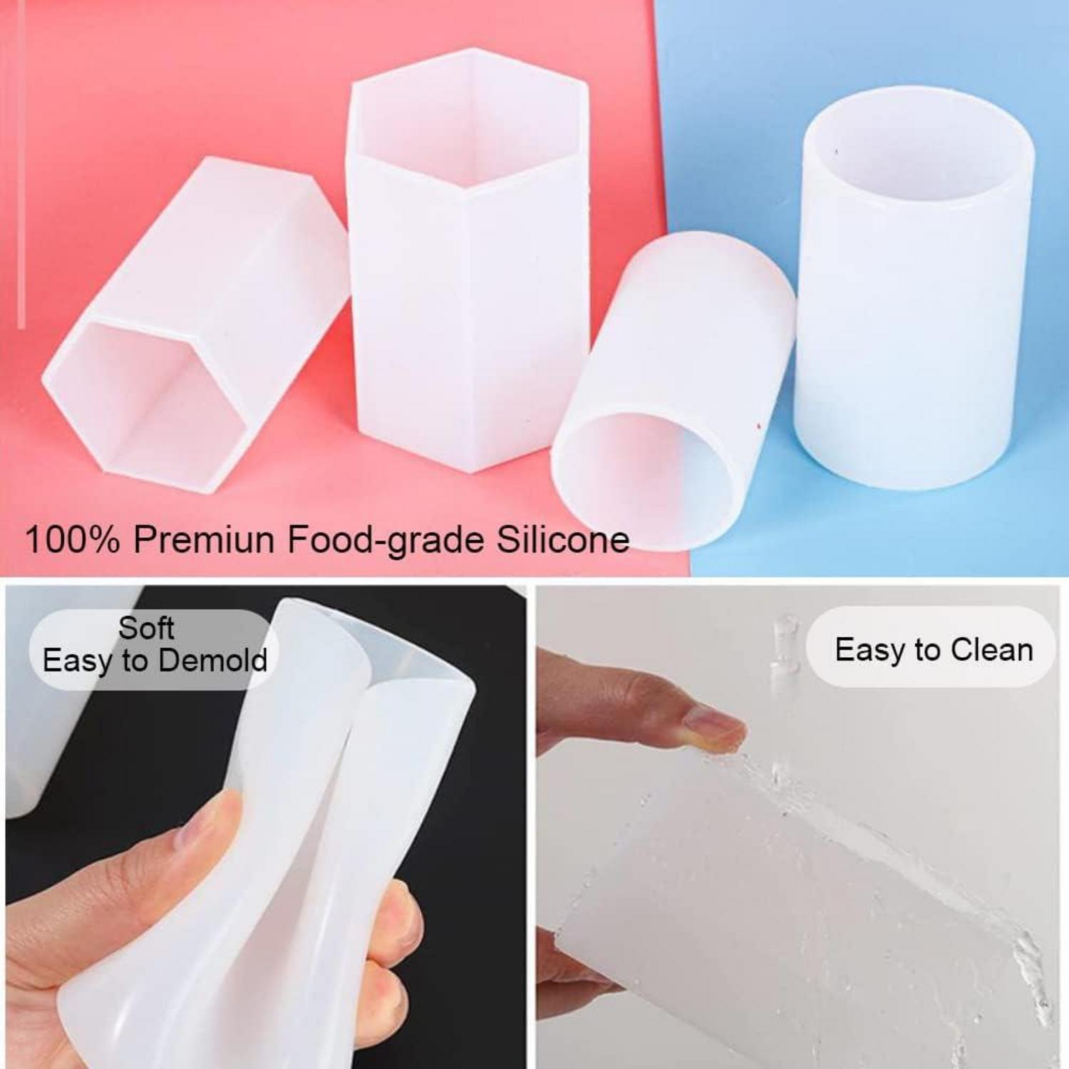NICAVKIT 6Pcs Silikon Kerzenform Set DIY Heimdekoration Bastel Ornamente
