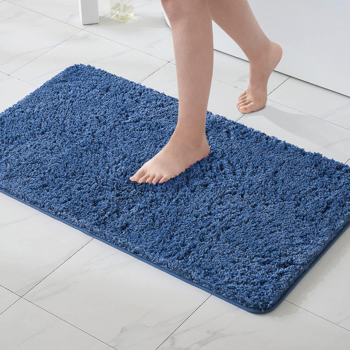 Badematte weich & saugfähig, blau, 70x120 cm