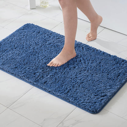Badematte weich & saugfähig, blau, 70x120 cm