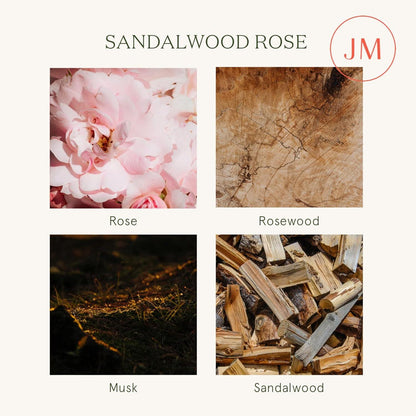 Duftkerze Sandelholz Rose 280g Langbrennend Luxuskerze