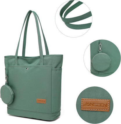 Damen Umhängetasche Canvas Shopper mit Münzbörsen 4xFach