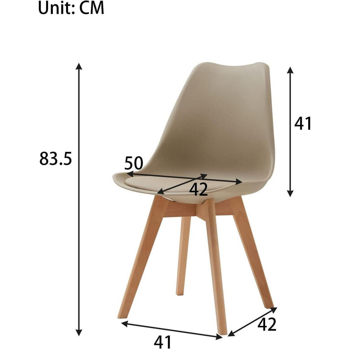 Runder Esstisch Set | Weißer Tisch mit 4 Beige Stühlen