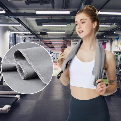 Mikrofaser Handtuch Strand Fitness Yoga Sauna Schnelltrocknend 80x40cm Grau