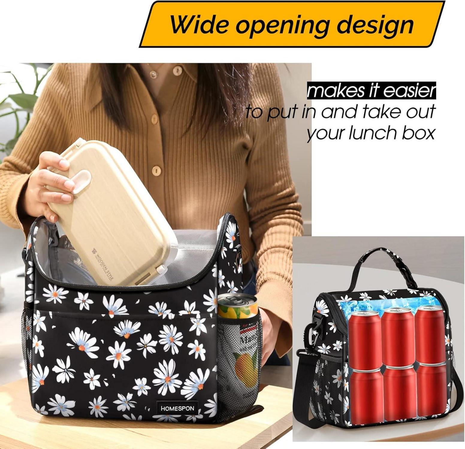 Kleine Kühltasche für Frauen mit Schultergurt und Fronttasche