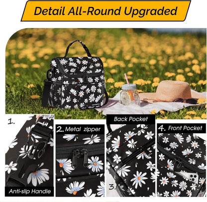 Isolierte Kühltasche Klein Faltbar Lunchtasche Thermotasche Frauen Picknick