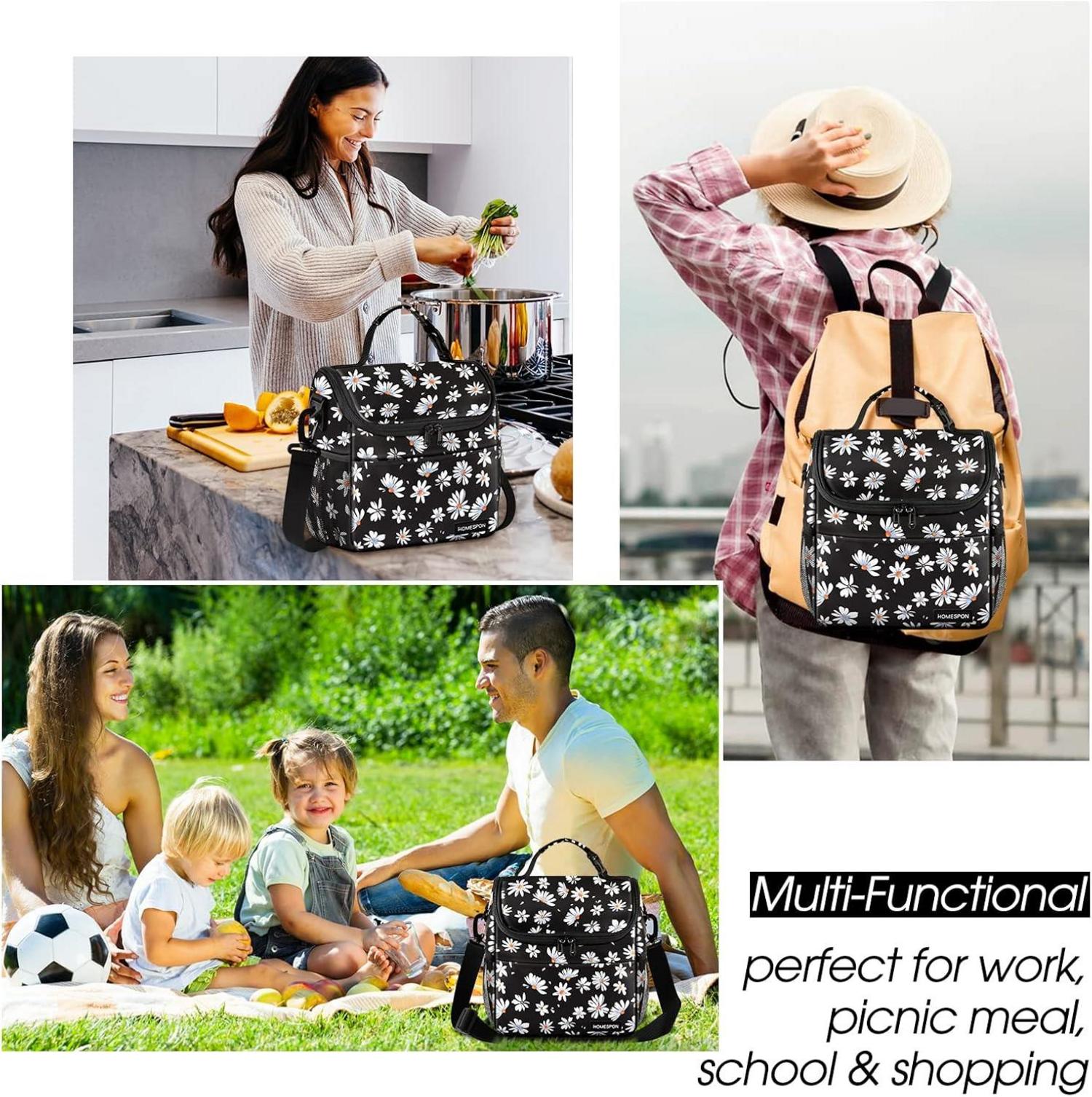 Isolierte Kühltasche Klein Faltbar Lunchtasche Thermotasche Frauen Picknick