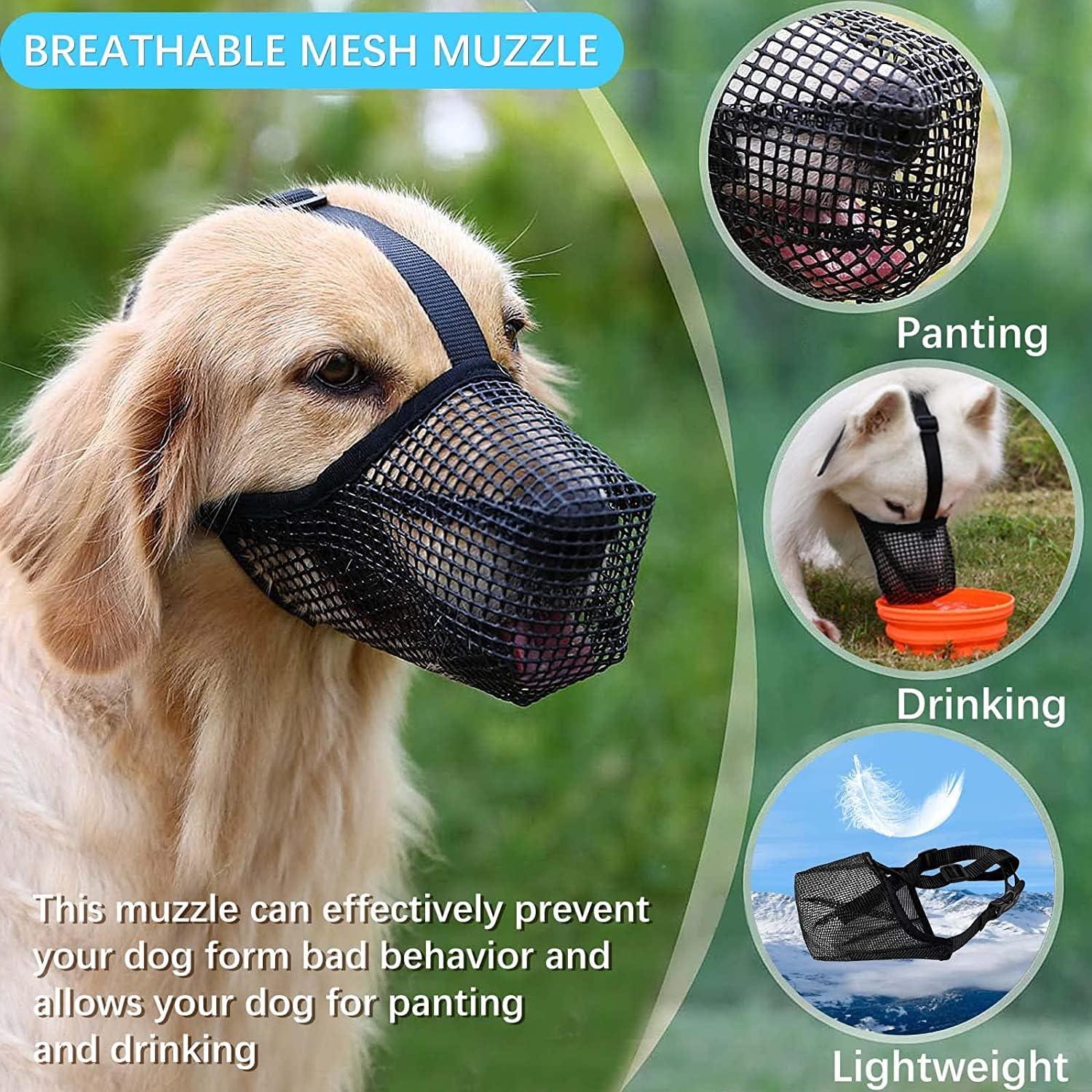 Maulkorb Hund mit Mesh und Verstellbarer Schlaufe XL